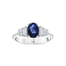1.93 Karat Safir Baget Pırlanta Yüzük