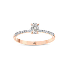 0.39 Karat Oval Pırlanta Tektaş Yüzük