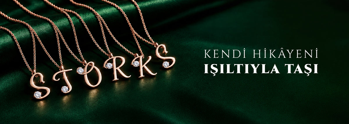 Storks Pırlanta Harf Kolye Koleksiyonu