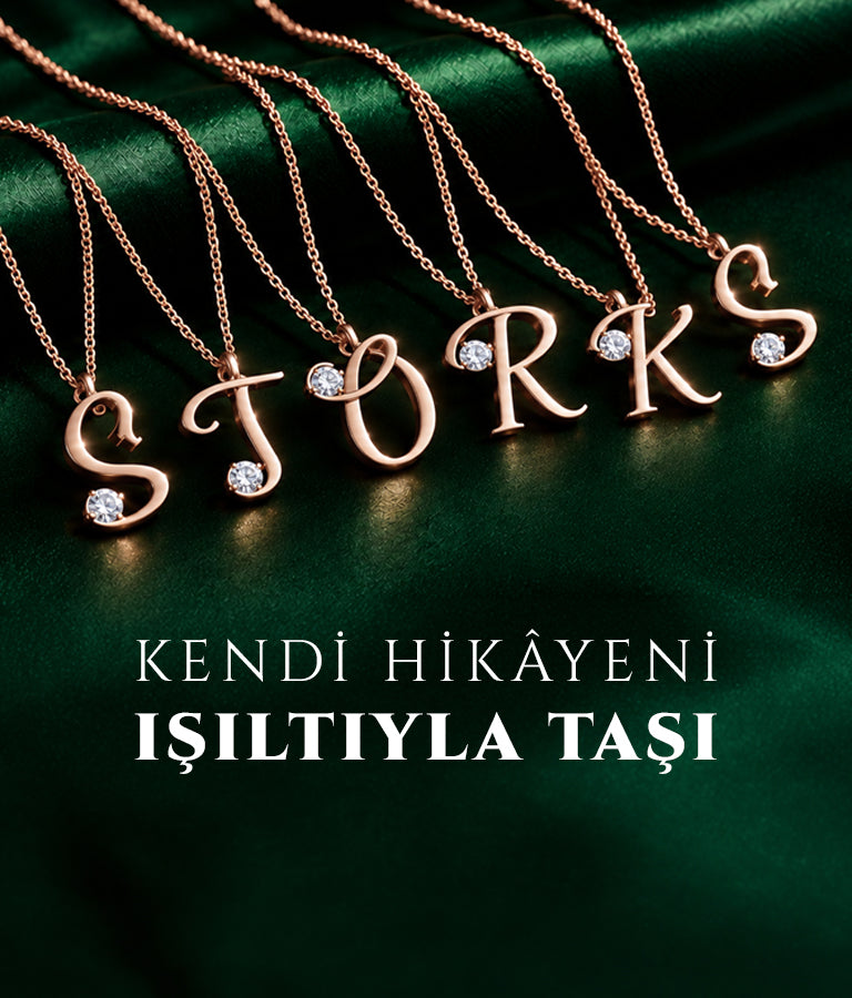 Storks Pırlanta Harf Kolye Koleksiyonu