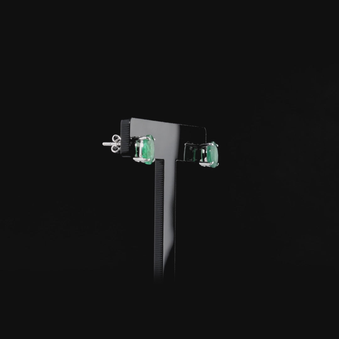 2.21 Carat Emerald Earrings
