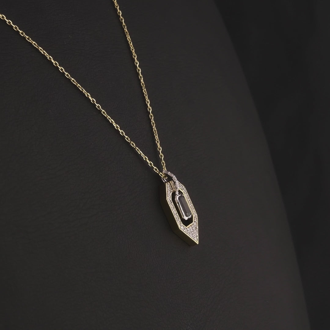 0.61 Karat Safir Pırlanta Kolye