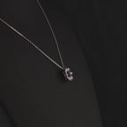 0.90 Karat Flora Safir Markiz Pırlanta Kolye