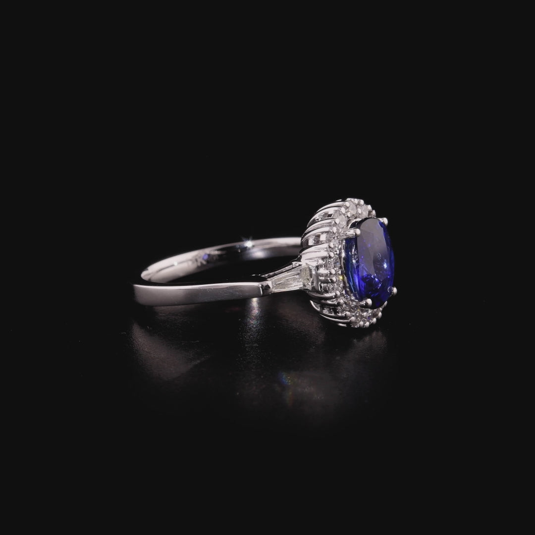 2.16 Carat Talia Sapphire Diamond Ring