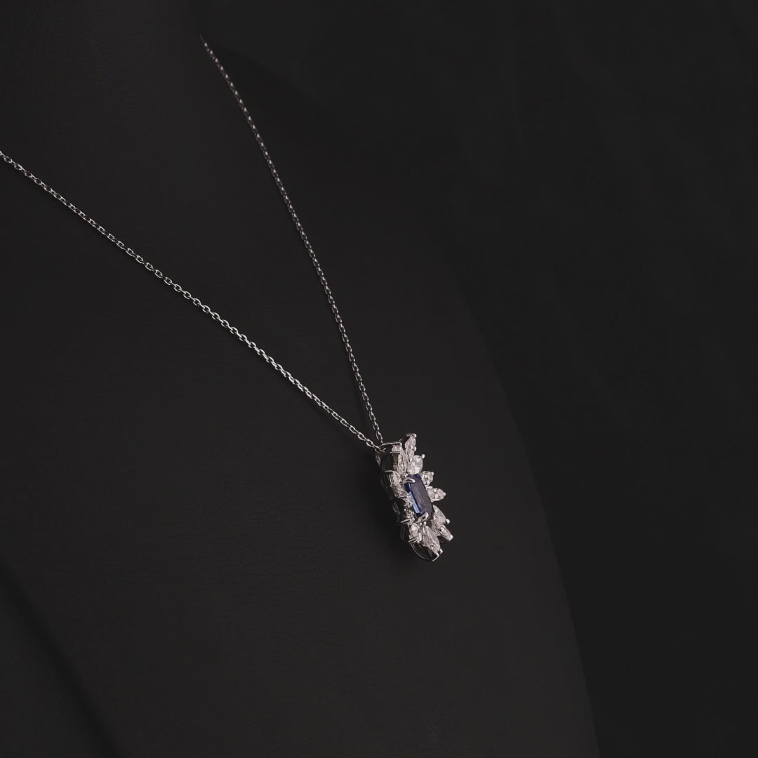 2.33 Karat Safir Pırlanta Kolye