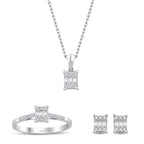 0.48 Karat Laranj Baget Pırlanta Set