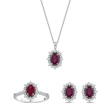 2.88 Karat Laranj Yakut Pırlanta Set
