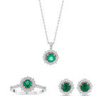 2.28 Karat Laranj Zümrüt Pırlanta Set
