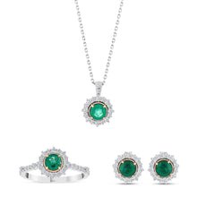 2.28 Karat Laranj Zümrüt Pırlanta Set