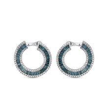 2.75 Karat Deep Blue Baget Küpe